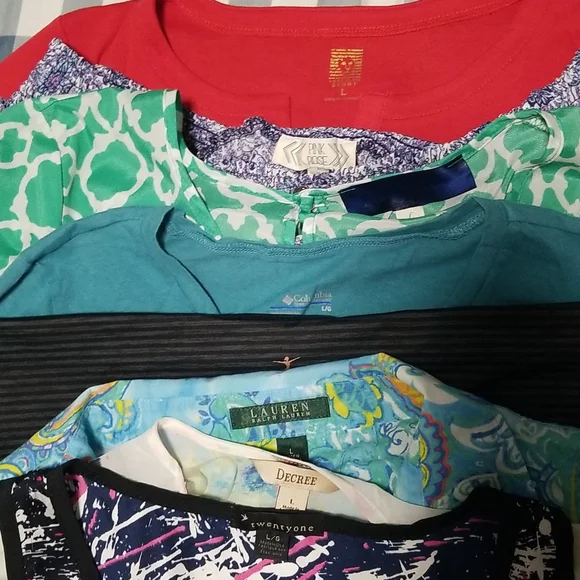 Lot of 8 tops Ralph Loren Colombia . Degree Pink Rose Twentyone and othe… - Picture 2 of 14